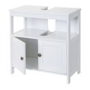 Waschbeckenunterschrank Badezimmerschrank ~ weiss Waschbeckenunterschrank Badezimmerschrank ~ weiss