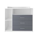 Wickelkommode - Mit Wickelauflage Grau-Weiss 113x53x101.6cm Wickelkommode - Mit Wickelauflage Grau-Weiss 113x53x101.6cm