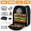XXXL 8in1 Heissluftfritteuse 12L + Zubehör 1800W LED Display mit Touch Screen XXXL 8in1 Heissluftfritteuse 12L + Zubehör 1800W LED Display mit Touch Screen