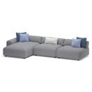 Ecksofa BONNIE links grau
