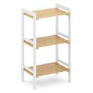 Regal Bambus 45 x 31 x 80 cm weiss/natur Regal Bambus 45 x 31 x 80 cm weiss/natur