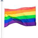 Aluminium Fahnenmast höhenverstellbar Regenbogen Aluminium Fahnenmast höhenverstellbar Regenbogen