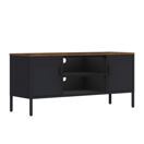 TV Möbel Metall AMET 120 x 55 cm schwarz/braun