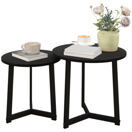 Couchtisch 2er-Set modern Design bis 35kg belastbar Schwarz