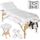 3 Zonen Massageliege-Set weiss