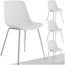 Kunststoffstuhl Mave weiss/chrom 4er Set
