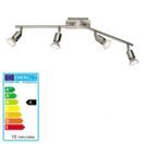LED Deckenspot Deckenlampe nickel matt, 4 flammig