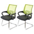 2x Bürostuhl Ancona Kunstleder ~ grün