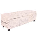Sitzbank Truhe Kriens Textil ~ Schriftzug creme Sitzbank Truhe Kriens Textil ~ Schriftzug creme