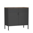 Kommode Metall AMET 80 x 80 cm schwarz