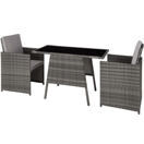 Rattan Sitzgruppe Lausanne grau