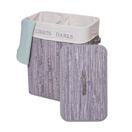 Wäschekorb Laundry Bambus 2 Fächer 100l ~ grau Wäschekorb Laundry Bambus 2 Fächer 100l ~ grau
