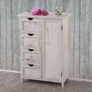 Shabby Chic Kommode 4 Schubladen ~ weiss