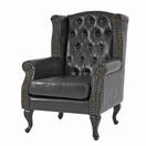 Chesterfield Sessel Ohrensessel ~ schwarz Chesterfield Sessel Ohrensessel ~ schwarz
