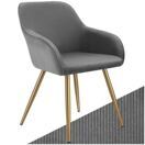 Stuhl Marilyn grau/gold pro Stück Stuhl Marilyn grau/gold pro Stück