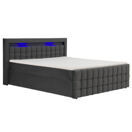 Polsterbett LED BEATA 160 x 200 cm anthrazit