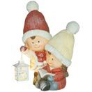 Weihnachtsdeko Wichtel Figur 45cm mit Buch & LED-Laterne In-/Outdoor Weihnachtsdeko Wichtel Figur 45cm mit Buch & LED-Laterne In-/Outdoor