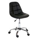 Bürostuhl Arbeitshocker, Schalensitz Kunstleder schwarz