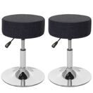 2x Hocker Sitzhocker höhenverstellbar Ø 35cm Textil, dunkelgrau 2x Hocker Sitzhocker höhenverstellbar Ø 35cm Textil, dunkelgrau