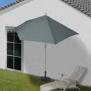 Alu-Sonnenschirm halbrund Parla 270cm anthrazit mit Ständer
