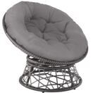 Rattansessel Gargano grau