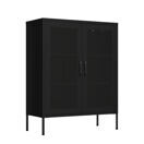 Kommode Metall BRANDO 80 x 101 cm schwarz