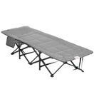 Campingbett mit Becherhalter 68x186x48cm Schwarz Campingbett mit Becherhalter 68x186x48cm Schwarz