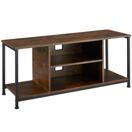 TV-Regal mit 4 offenen Fächern und verstellbarem Einlegeboden Industrial dunkelbraun 110 cm TV-Regal mit 4 offenen Fächern und verstellbarem Einlegeboden Industrial dunkelbraun 110 cm
