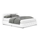 Lederbett HILTON 160 x 200 cm weiss