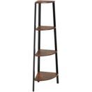 Eckregal Newbridge 34x34x125cm Industrial dunkelbraun
