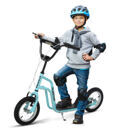 Kinderroller 12 Zoll Luftreifen Blau Kinderroller 12 Zoll Luftreifen Blau