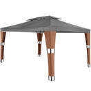 Rattan Garten Pavillon Mona 3x4m braun/anthrazit Rattan Garten Pavillon Mona 3x4m braun/anthrazit