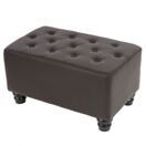 Sitzhocker Chesterfield 41x75x46cm ~ runde Füsse braun