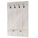 Shabby Chic Wandgarderobe 6 Haken 91x60cm ~ weiss