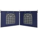 Seitenwände 3x3/3x6m mit Fenster & Tür Blau