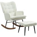 Schaukelstuhl Stillsessel für Wohnzimmer & Schlafzimmer mit Hocker ergonomisch Schaukelstuhl Stillsessel für Wohnzimmer & Schlafzimmer mit Hocker ergonomisch