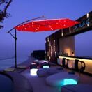Sonnenschirm mit LED, 300 cm, rot