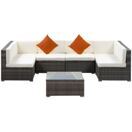Rattanlounge RAVENNA grau