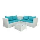 Rattanlounge SAN MARINO weiss