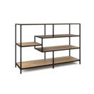 Bücherregal SEAFORD 114 x 78 cm braun/schwarz Bücherregal SEAFORD 114 x 78 cm braun/schwarz