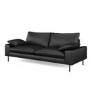 Sofa ADELE Kunstleder schwarz