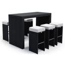 Rattan Set, Bartheke + Hocker