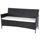 Poly-Rattan Gartenbank Halden 3-Sitzer anthrazit, Kissen creme Poly-Rattan Gartenbank Halden 3-Sitzer anthrazit, Kissen creme