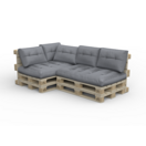 Palettenlounge VERZASCA inkl. Kissen grau
