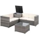 Rattanlounge "San Marino", grau