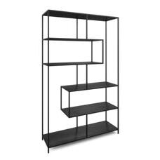 Bücherregal SEAFORD 114 x 185 cm schwarz