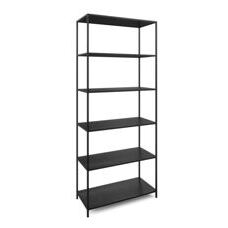 Bücherregal SEAFORD 77 x 185 cm schwarz