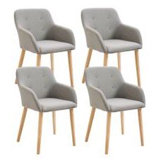 Esszimmerstuhl GABRIEL beige im 4er-Set
