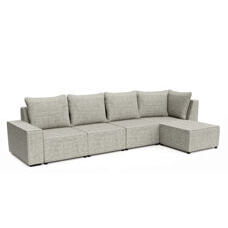 Sofa JAVIN 4-Sitzer grau
