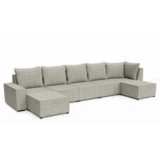 Ecksofa JAVIN 5-Sitzer grau